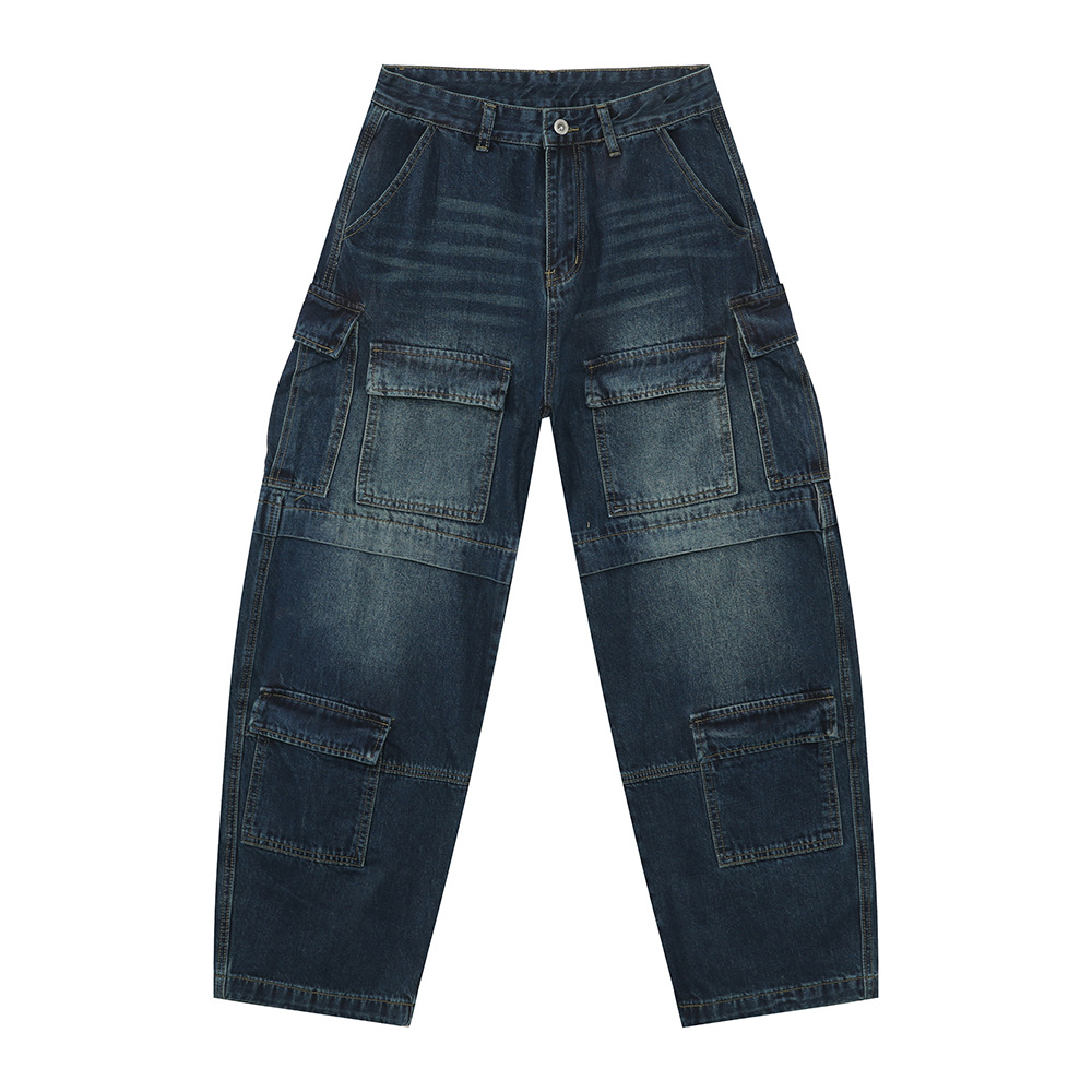 MTLCLOTHES Hombres| Nuevos pantalones de herramienta de diseño de bolsillo americano de peso pesado de alta calle