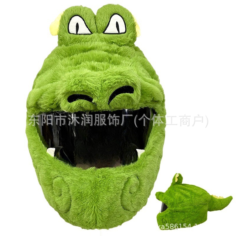 Funda protectora de casco divertida con personalidad de punto transfronterizo, máscara de ciclismo, accesorios de decoración de motocicleta, conejo, tiburón, tres ojos