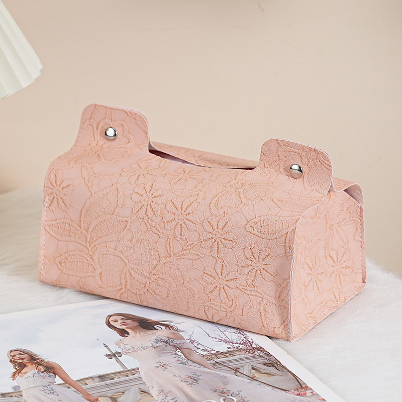 Caja de toallitas impresas, caja de extracción de alta calidad, cuero, bolsa de toallitas, escritorio de la sala de estar, caja de extracción de servillas creativas