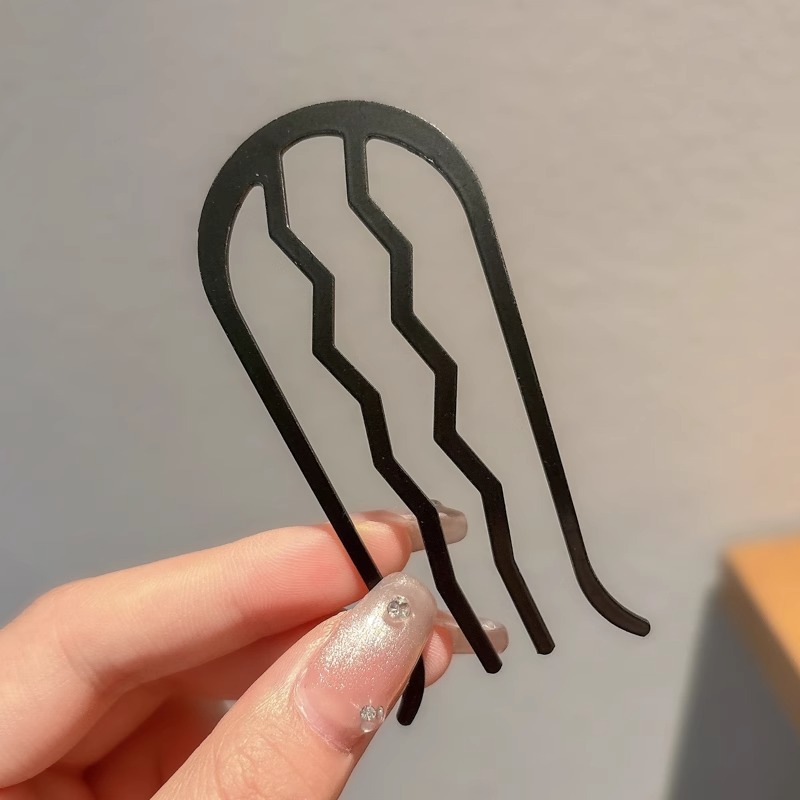 Nuevo estilo chino en forma de U pinzas de cabello de chicas bola de cabeza máquina de cabello insertado peine de alta sensación de cabeza trasera pinzas fijas