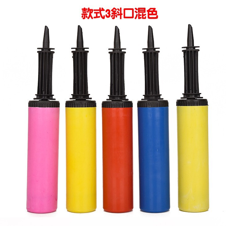 ハンドプッシュバルーンインフレータブルポンプ混合色手動双方向インフレータブルポンプポータブル傾斜口ボールポンプメーカー卸売|undefined