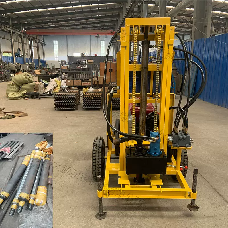 立式泥土层取芯钻机 农用柴油液压升降打井机 田间灌溉井钻孔机