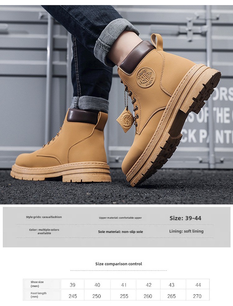 Herren Martin Boots High-top Britischer Stil Mit Dicker Sohle_voghion.com