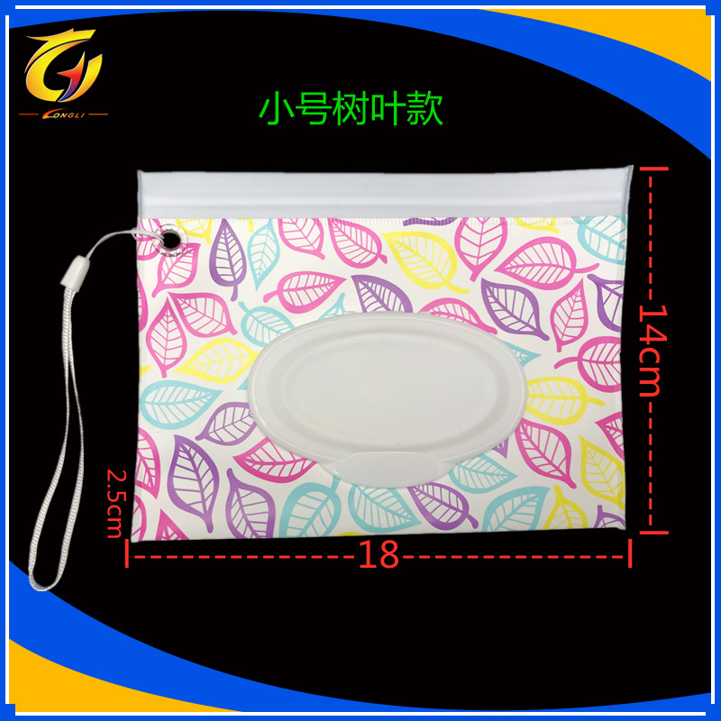 En stock suministro EVA bolsa de tejido húmedo ventana extracción tejido húmedo bolsa de embalaje con tapa necesidades diarias bolsa de embalaje