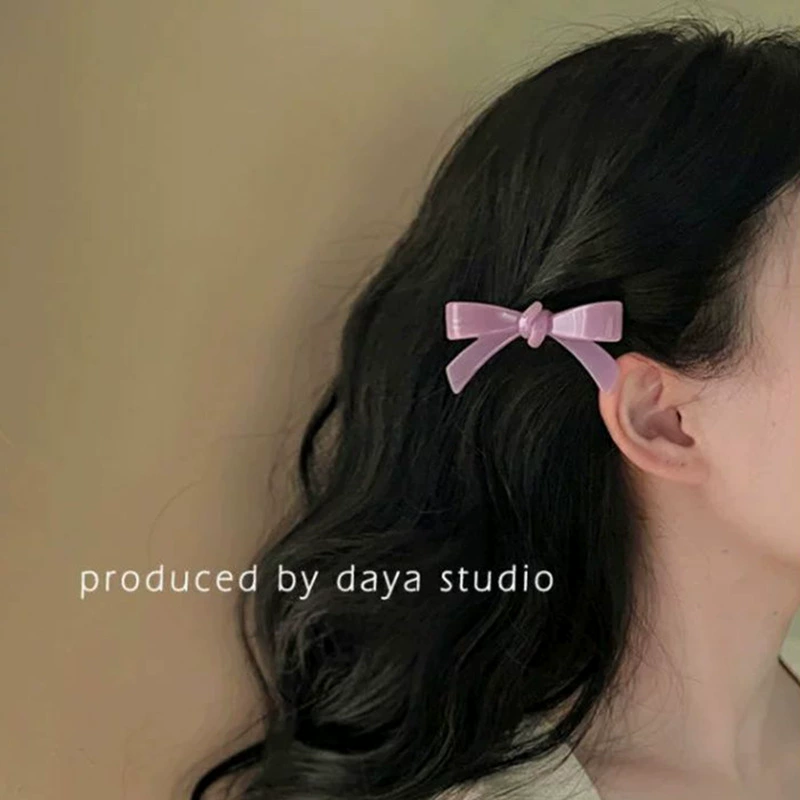 Hairgrip with bow, hair accessory, bangs, crab pin, high-quality style