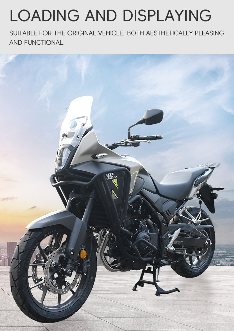Suitable for Honda NX400 crash guards, anti-fall protection, upper and lower bumpers, main stand, rear rack, side bag modification