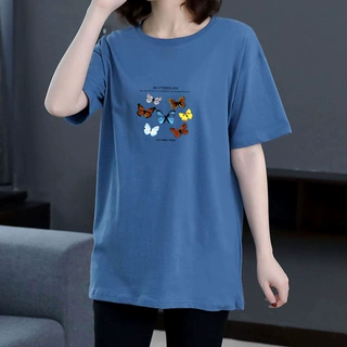 清仓捡漏~品牌折扣撤回中老年女装大码妈妈洋气外贸短袖T恤中长款