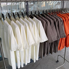 安高*同款素ran同款印花多巴胺T恤男女同款轻运动户外拼接中性T恤