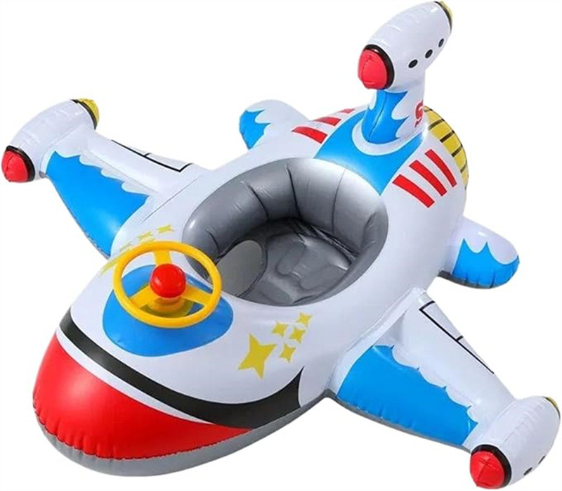 Flotador de piscina con forma de avión, juguete flotante, flotador montable, bote inflable, flotador de tanque, flotador infantil.