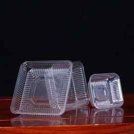 一次性透明塑料盒大容量四方零食打包盒 长方形PVC塑料内托包装盒