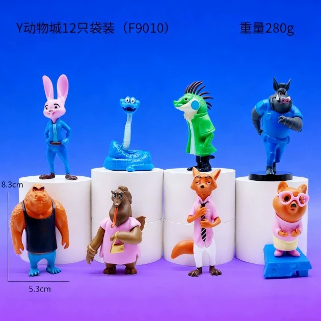 Трендовая серия Blind Box Зверополис 2 Мультфильм Аниме кукла Фигура лиса заяц тигр украшение игрушка