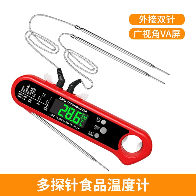 Двойной зонд Будильник Электронный термометр для выпечки кипячения сахара Термометр Кухня барбекю мясо еда термометр