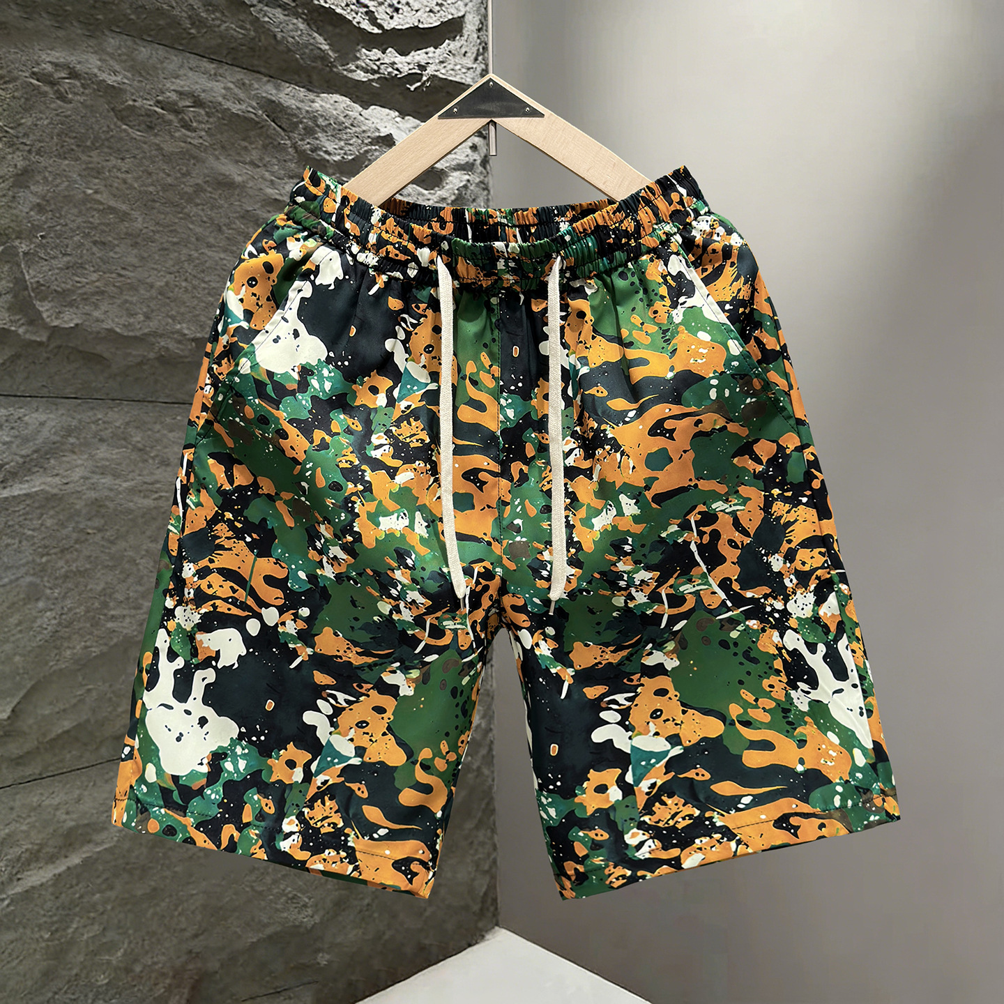 plus Size Men's Casual Shorts Thin Trendy Sports Loose Pants for Summer Beach_viptrois.com