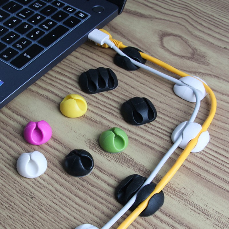 円形理線器データ線収納整理事務デスクトップ整理電線バックル線固定器|undefined
