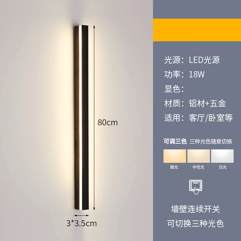 Lámpara de pared de tira larga creativa nórdica