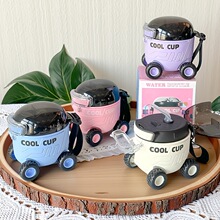 I 41291 Kids' cartoon straw cup ��ͯ��ͨ���ܱ��羳����ͨ