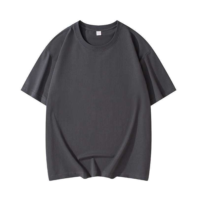 Camiseta blanca de manga corta de algodón puro para hombre, talla europea y americana extragrande de 280 g, personalizada, moderna y fresca para el verano. image 14