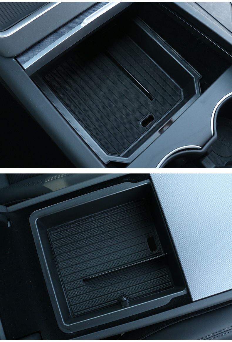Suitable for Tesla's New Version Model 3/My/Yl Center Console Storage Box, Armrest Box, Car Storage Organizer