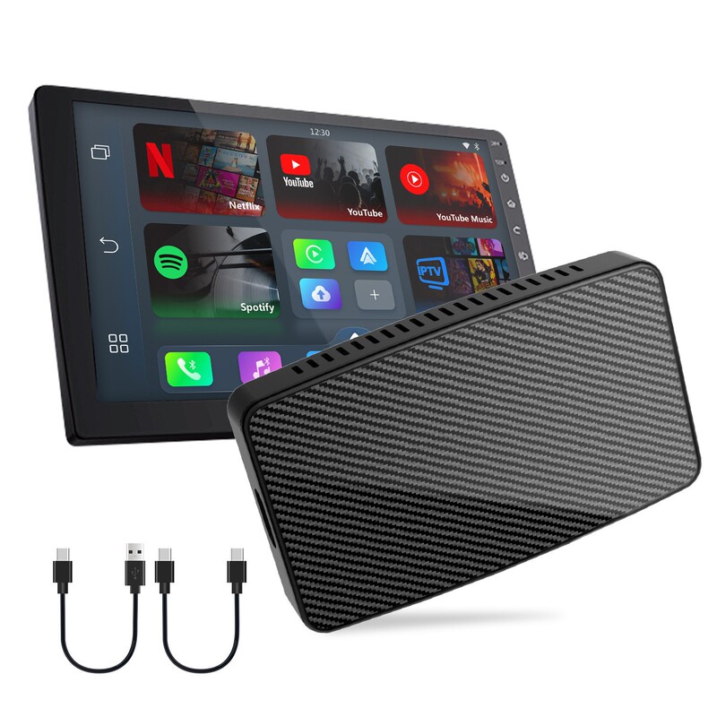 Wireless Carplay/Android Auto Car Android Box Supports Youtube/Netflix Player