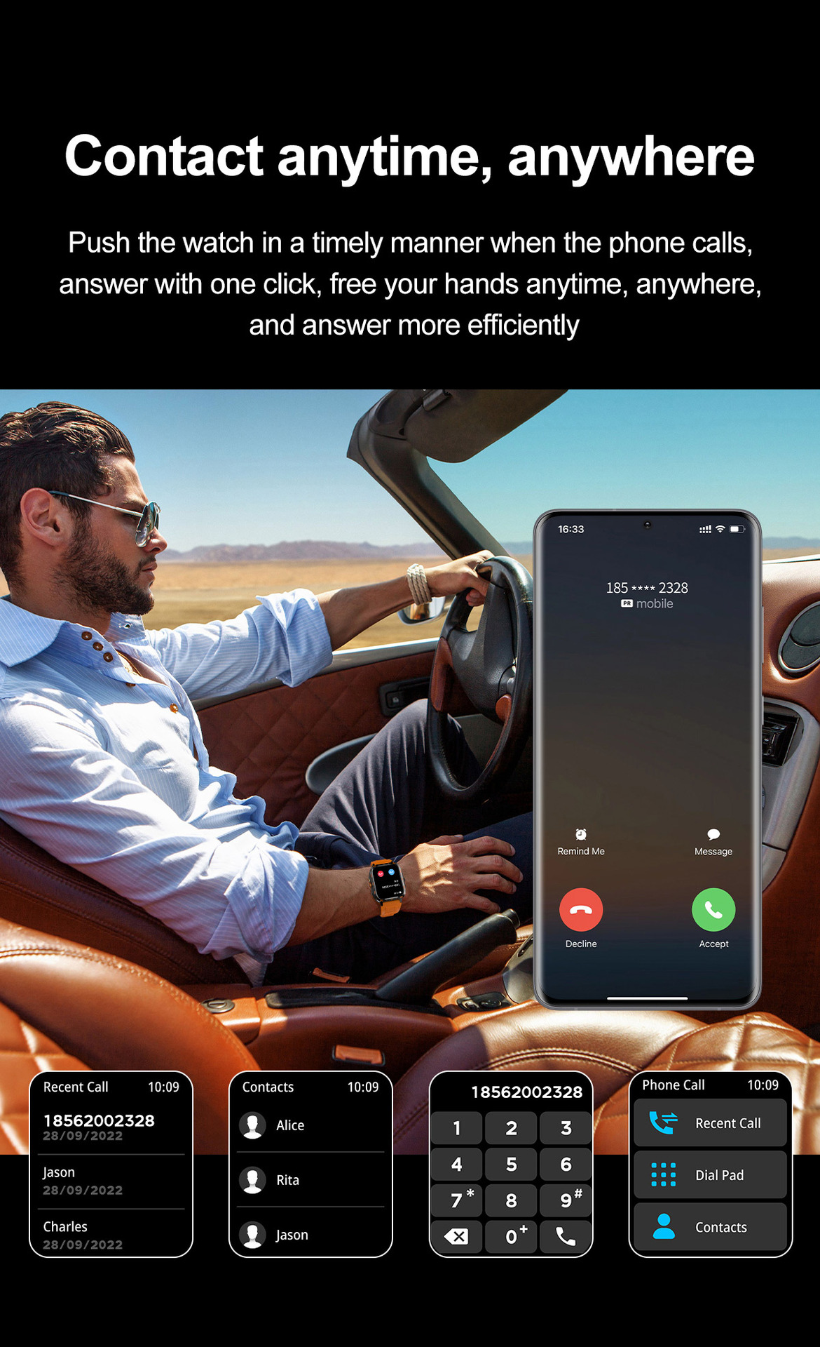 Smartwatch outdoor con chiamata bluetooth e cardiofrequenzimetro_voghion.com