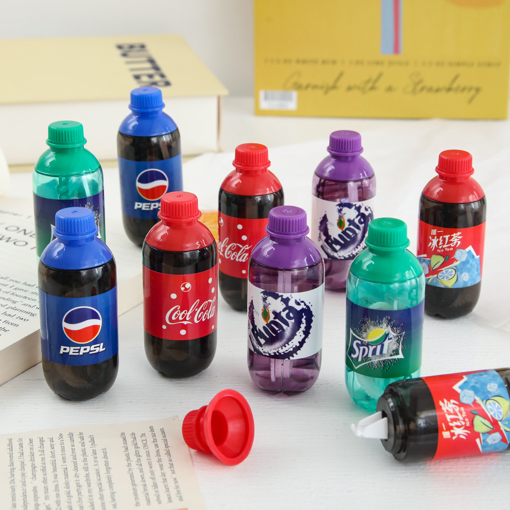 Bebidas gaseosas creativas corrección de dibujos animados simulación juguetes corrección de papelería estudiantes regalos de vacaciones extraños