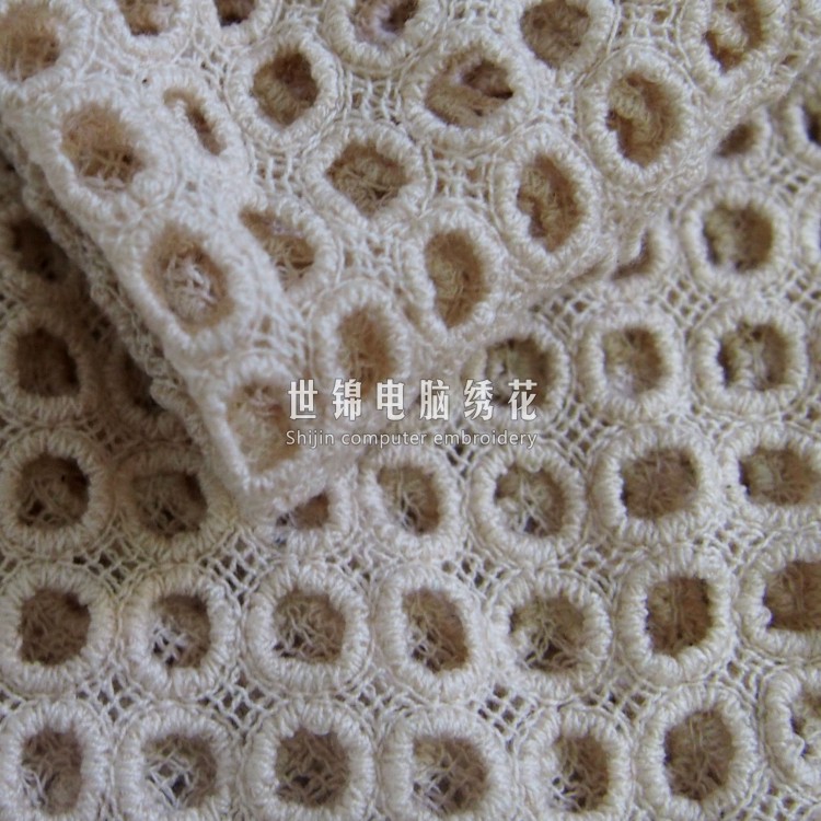 棉线 水溶满幅 批发镂空面料 洛丽塔服装辅料源头工 厂大货优惠