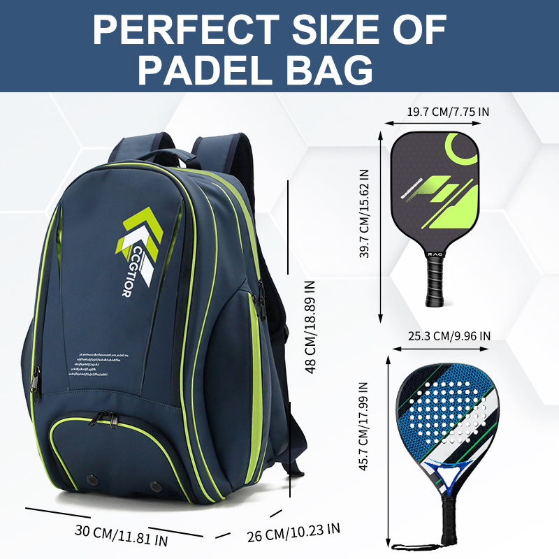 Cross-Border Popular Pickleball Bag, Tennis Bag, Badminton Bag, Sports Backpack, Independent Shoe Compartment, Outdoor Tennis Bag