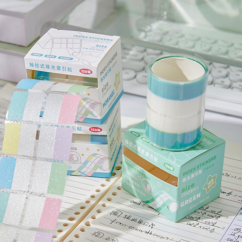 2025 nuevo índice de perla de alto valor facial ins viento simple tipo de extracción de los estudiantes con etiquetas pastillas