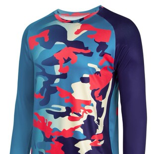 2025 New Round Neck Fishing Clothing Sun Protection Shirt Men's Long-Sleeved Quick-Drying Sweatshirt Summer Breathable Protection Ready Stock