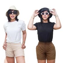 J2974 欧美跨境女装 新款气质格子刺绣时尚女士短袖套装 现货