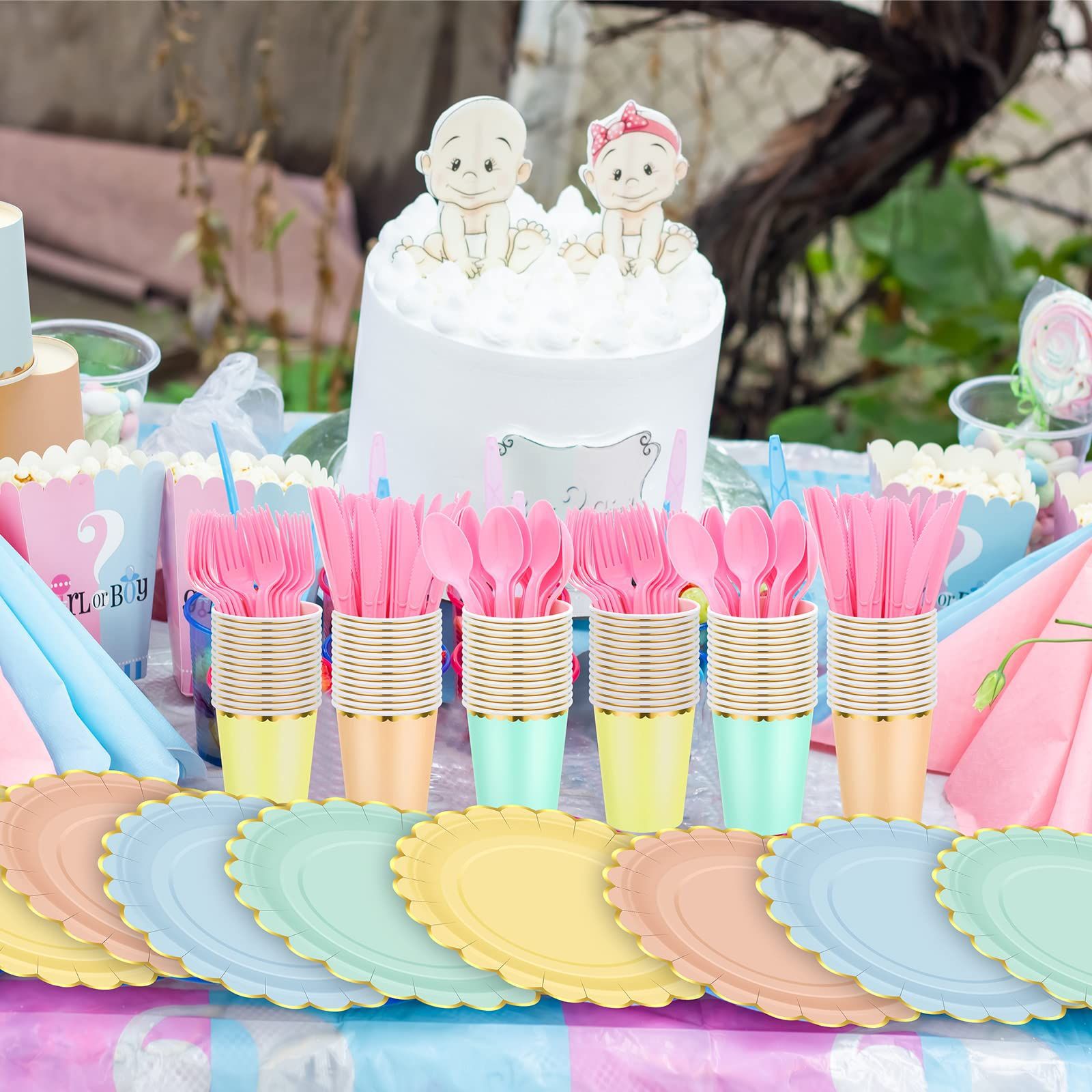Venta caliente transfronteriza de EE. UU. Juego de vajilla desechable Suministros para fiestas Plato de papel desechable de encaje multicolor