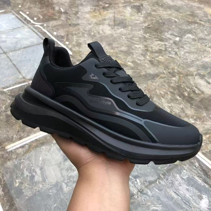 Zapatos para hombres 2026 otoño nuevos zapatos casuales de hombre con suela suave con lazos de combinación de zapatos deportivos ligeros para correr al aire libre image 7