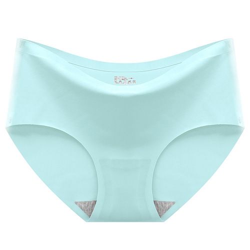 Women's Ice Silk Underwear Seamless Underwear One-piece Underwear Mid-waist Sexy Women's Underwear Briefs Head Wholesale
