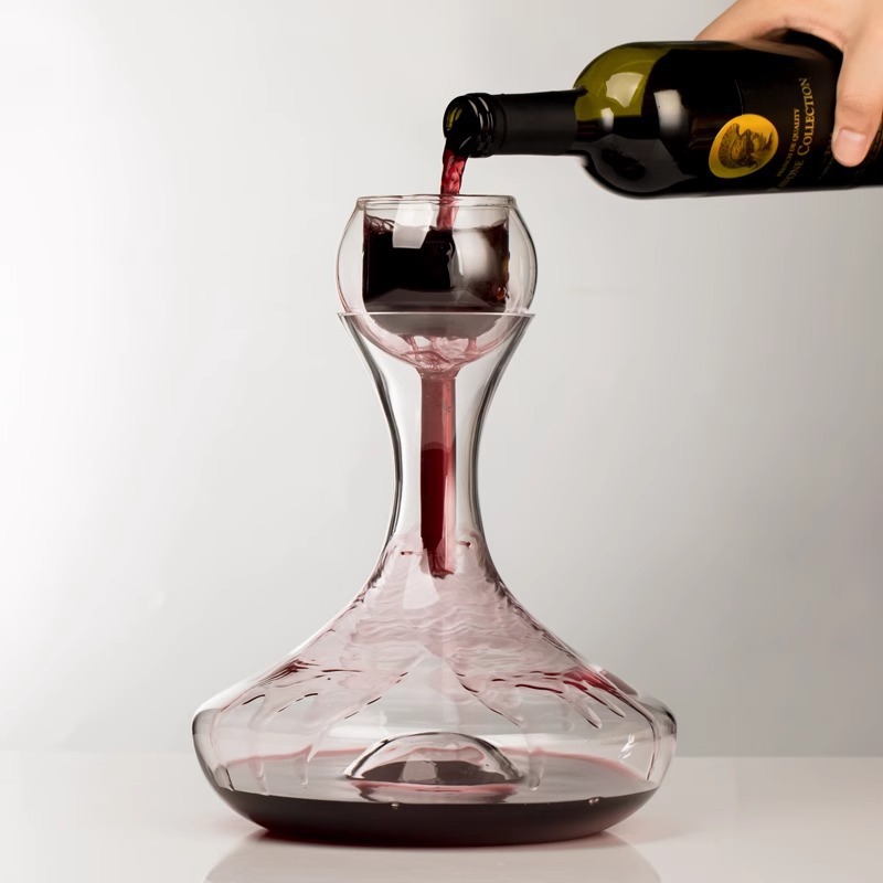Creativo vino tinto decanter cascada cascada de lujo de alto grado cisne rápido decanter dispensador de vino utensilios