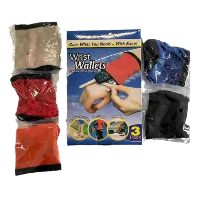 TV Sports Wrist Bracer Coin Purse Key Bag Sweat-Absorbing Multifunctional Zipper Wrist Cover Bank Card Bag
