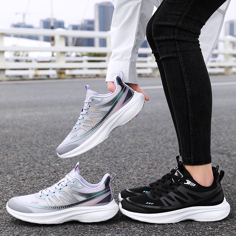 El Jin Seyuan| Zapatos deportivos de pareja EVA zapatos de corrida de adhesión fría zapatos de mujer cómodos zapatos de malla ligeros transpirables