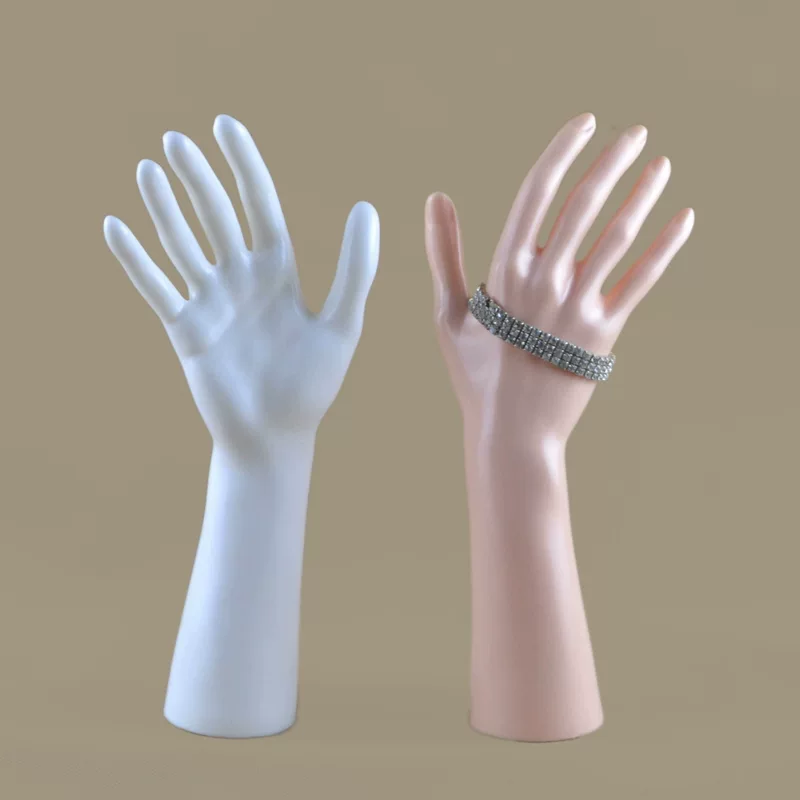 Hands model, gloves, stand, plastic lifelike mannequin head