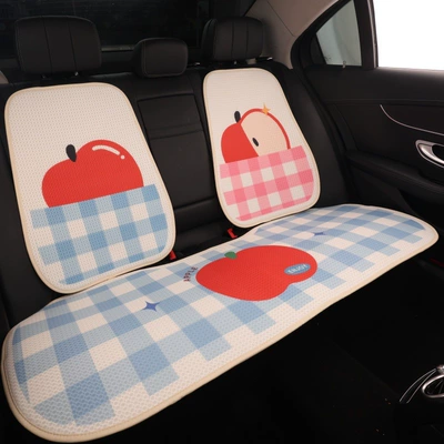 for Women, Half-Cover Seat Cover | Seat cushion, seat cover - new-plaid-apple-back-row-three-piece-set