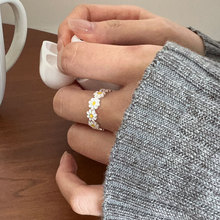 小雏菊戒指s925通体纯银专柜同款永痕花朵2022年初春新指环0214A