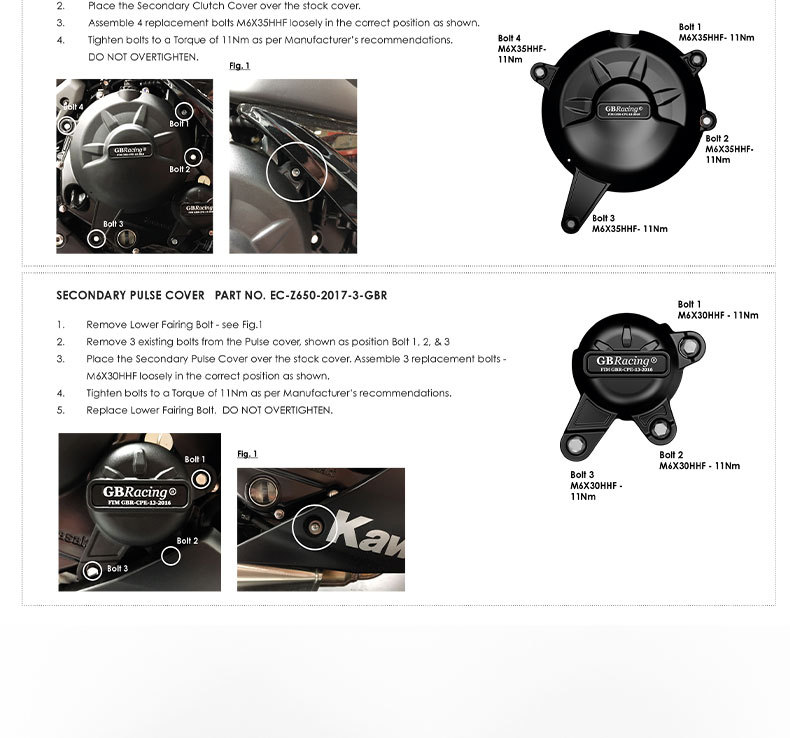 Suitable for Kawasaki Ninja650 Z650/Rs 2017-2025 Modified Engine Protective Cover Anti-Fall Side Cover