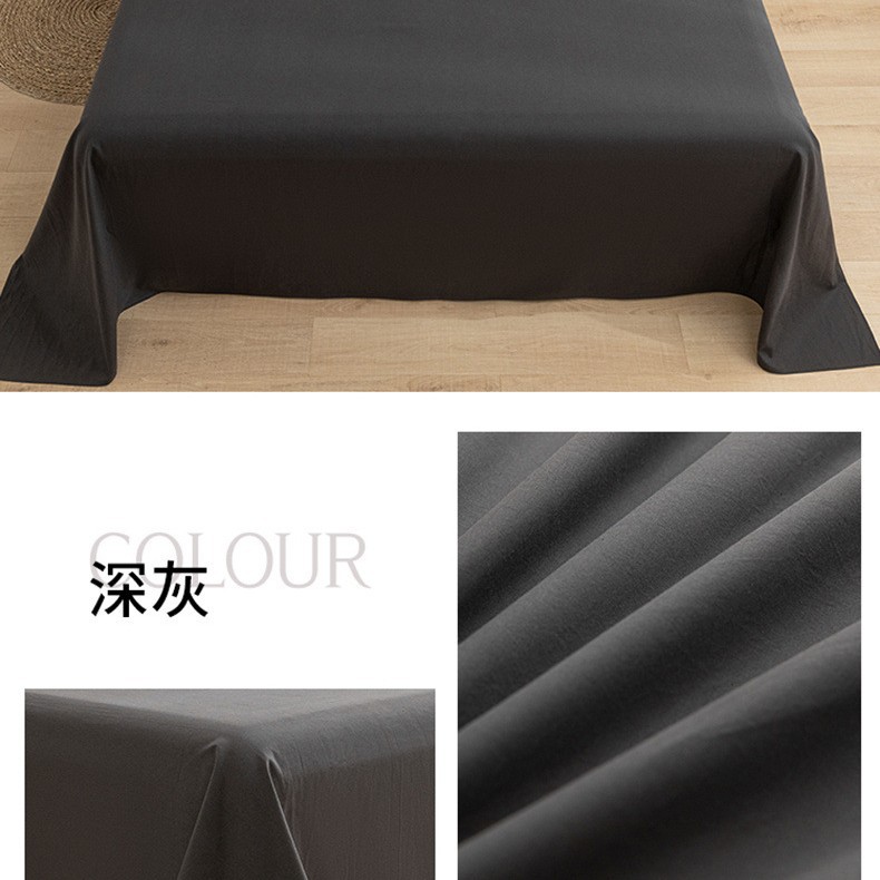 Sábanas engrosadas de algodón puro pieza única 100 algodón nuevo dormitorio de estudiantes azul edredón para dormir desnudo juego de tres piezas de funda de almohada individual