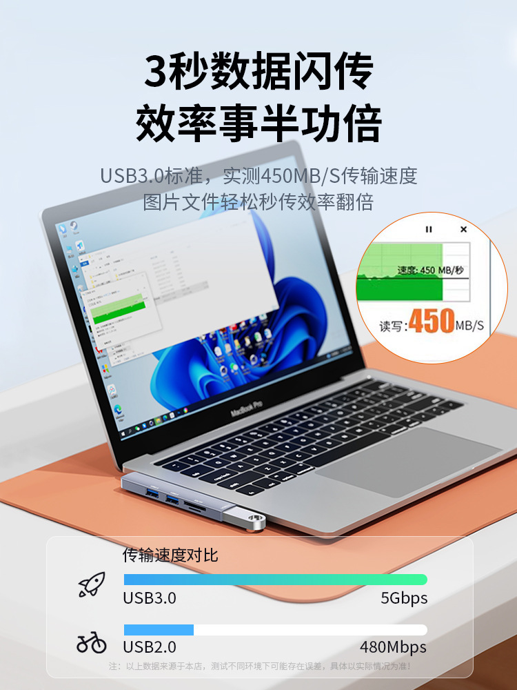 usb.扩展器多接口typec拓展坞分线器hub无线侧插头笔记本电脑外接