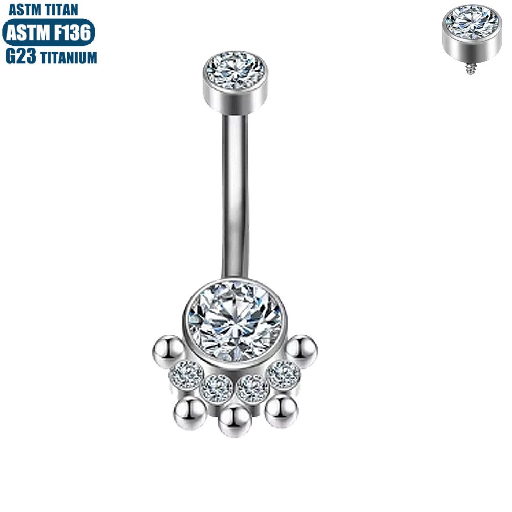 Pointed labret stud close-up product detail