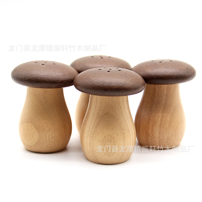 厂家直供木质可爱卡通小蘑菇牙签筒胡桃木牙签盖收纳盒