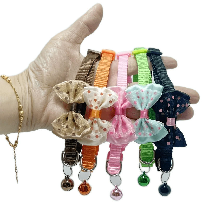 跨境寵物用品貓咪蝴蝶結項圈狗狗項圈兔子頸圈脖圈項鍊一件代發