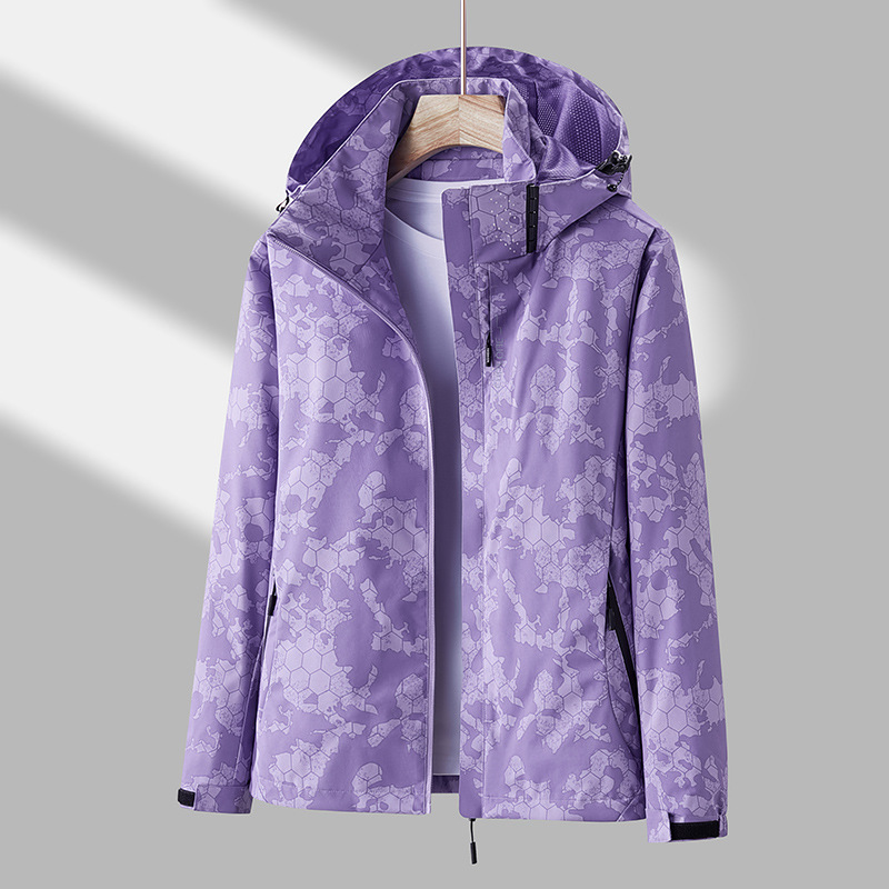 2022 primavera y otoño chaqueta de pareja de camuflaje de hoja de arce delgada chaqueta de cáscara suave de una sola capa para hombres y mujeres ropa deportiva al aire libre al por mayor image 11