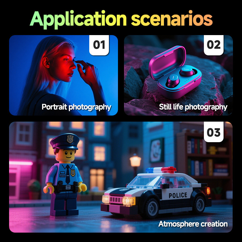 RGB Mobile Phone Fill Portable Mini Pocket Outdoor Photography Video LED Tofu Live Streaming Beauty Light_voghion.com