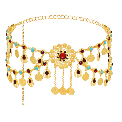 Factory Direct Sales Alloy Fashion Belly Dance Waist Chain Crystal Metal Acrylic Exquisite Belt Accessory Wholesale Women