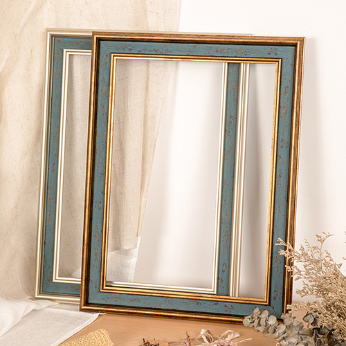 American oil painting frame outer frame digital oil painting frame mounting any size Chinese painting children's painting retro portrait frame wall hanging