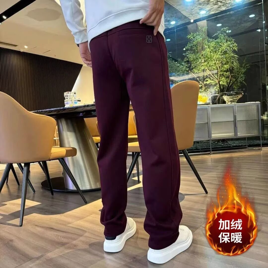 Primavera y otoño pantalones juveniles para hombres 2025 nuevos pantalones casuales rectos sueltos otoño y invierno con pantalones deportivos de lana